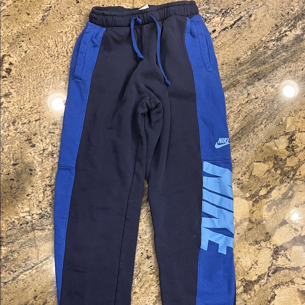 Nike Kids Navy and Royal Blue Joggers
